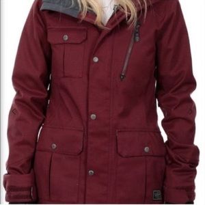 Volcom Long EQS Snowboard Jacket 15K Merlot Size Small